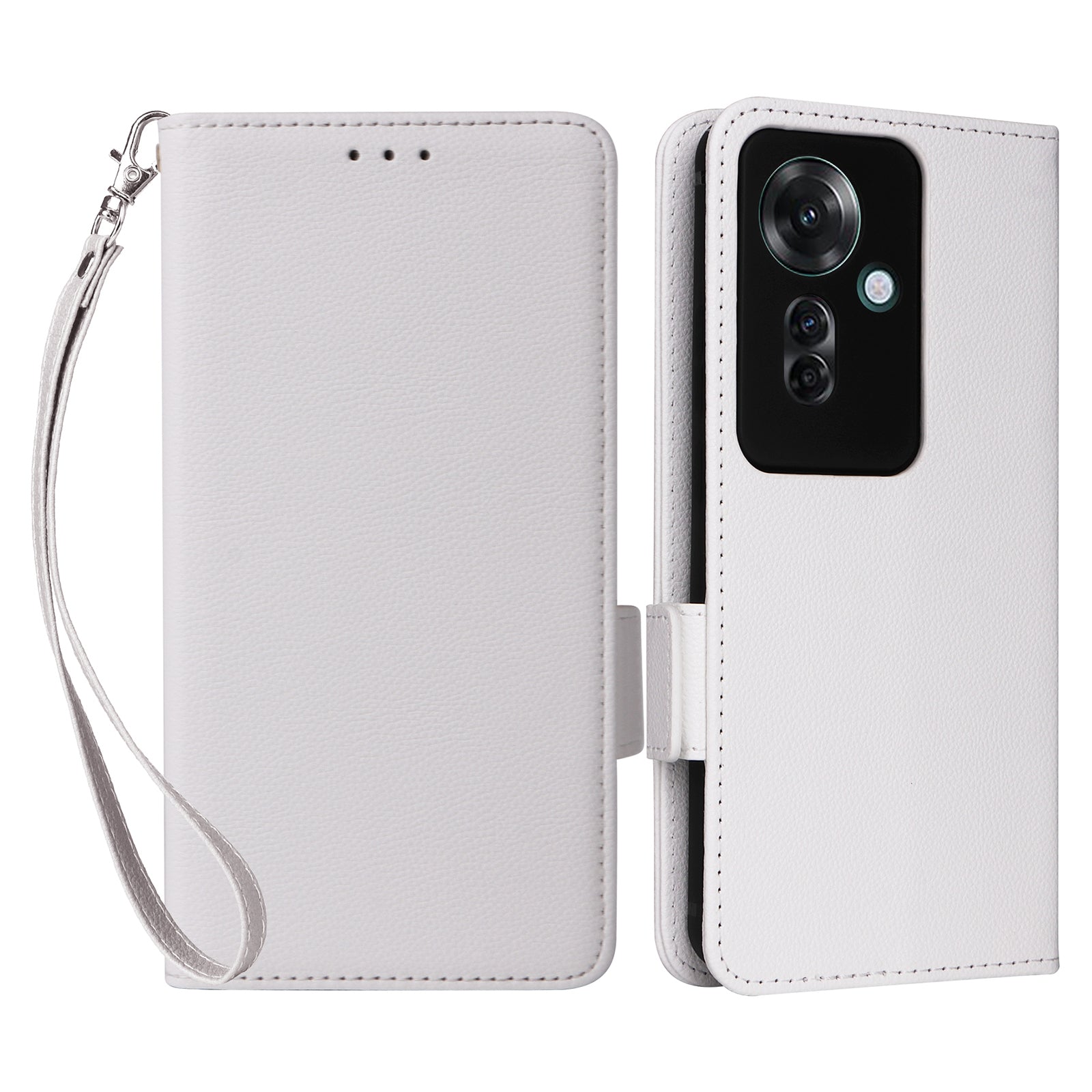 For Oppo Reno11 F 5G / F25 Pro 5G Case PU Leather Wallet Folio Phone Cover with Strap For Oppo Reno11 F 5G / F25 Pro 5G Case PU Leather Wallet Folio Phone Cover with Strap